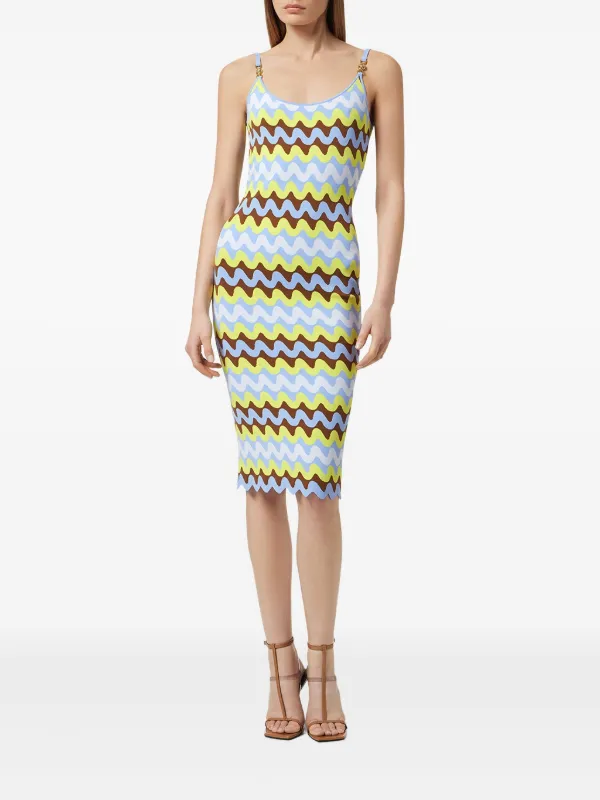 【関税＆送料込み】Versace 'Knit' Dress VERSACE Embellished jacquard-knit mini dress | THE OUTNET