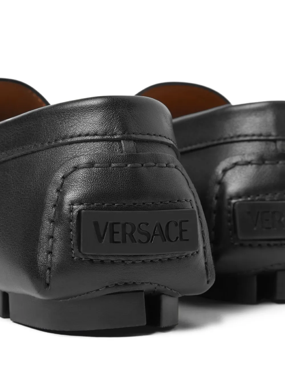 Versace Greca loafers Zwart