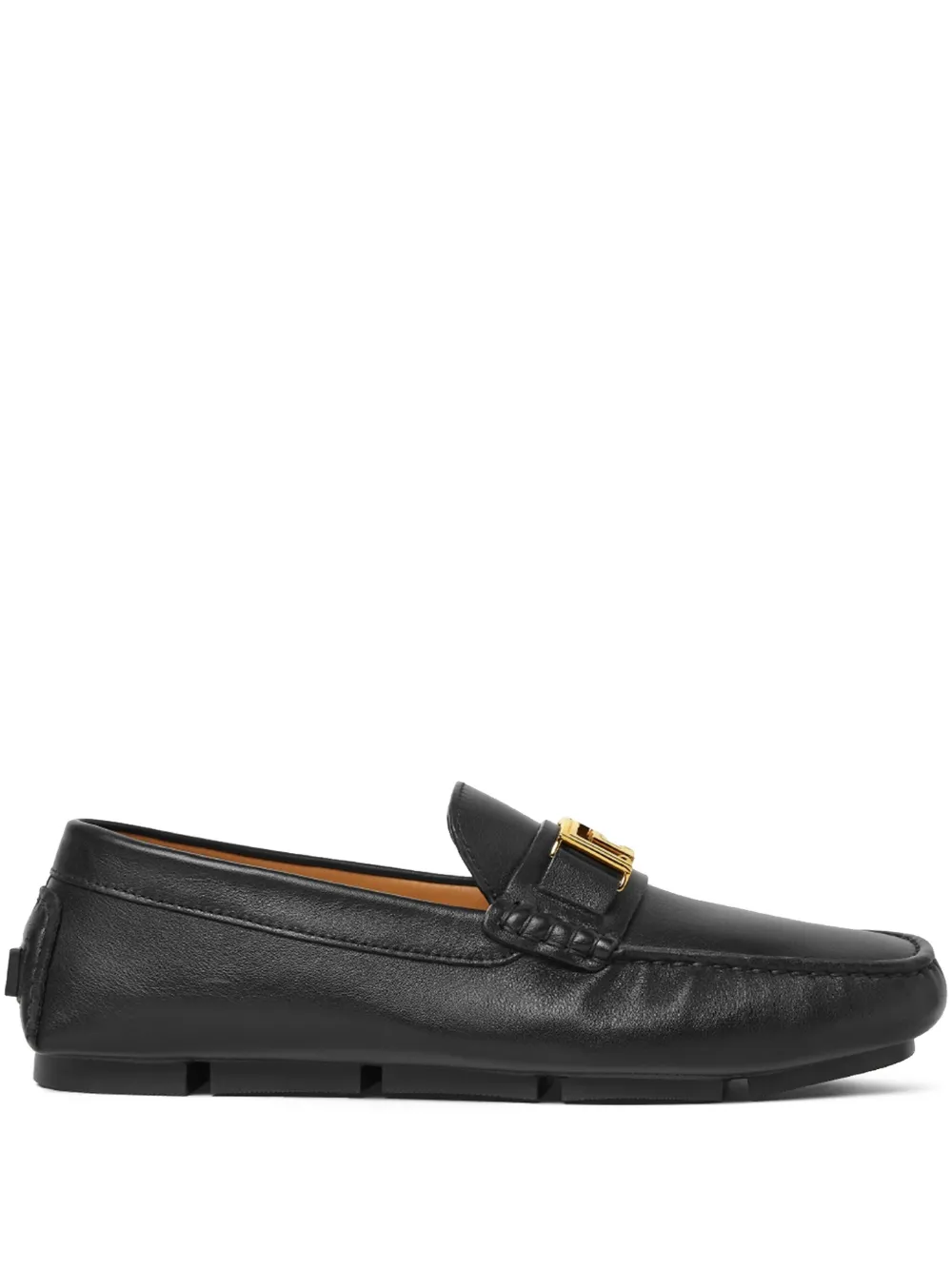 Versace Greca loafers Zwart