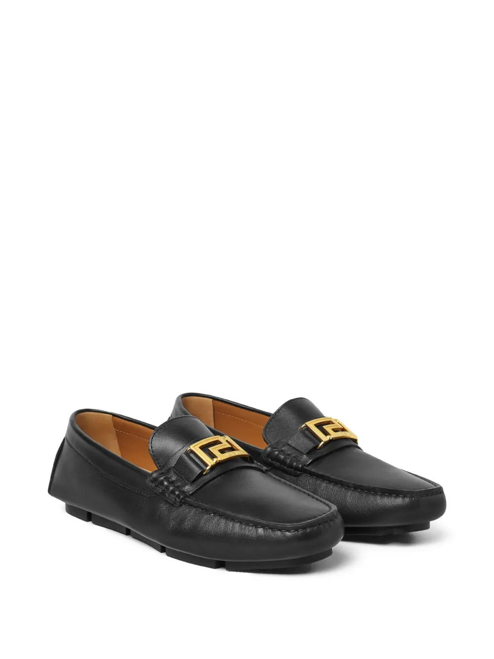 Versace Greca loafers Zwart