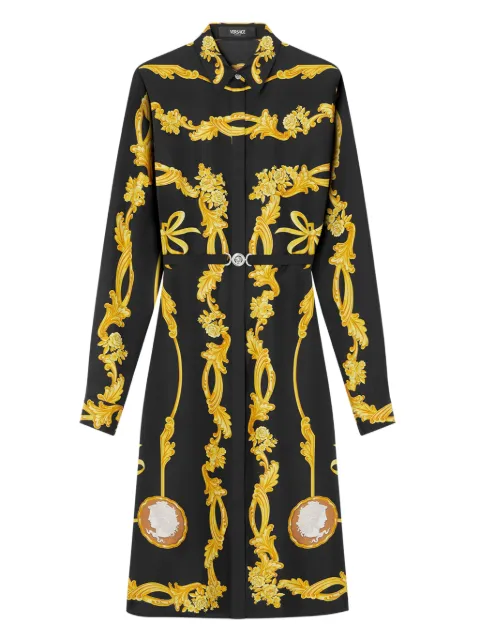 Versace فستان ميدي بطبعة 'باروكو'