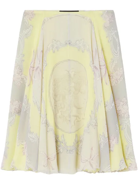 Versace falda midi Cameo de seda