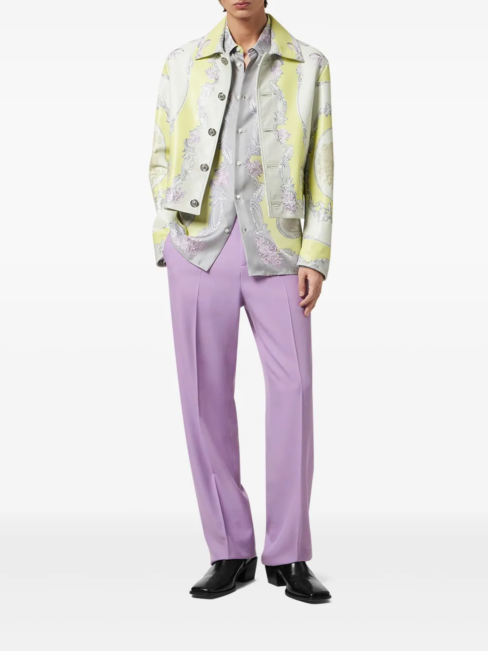 Versace Wollen pantalon - Paars