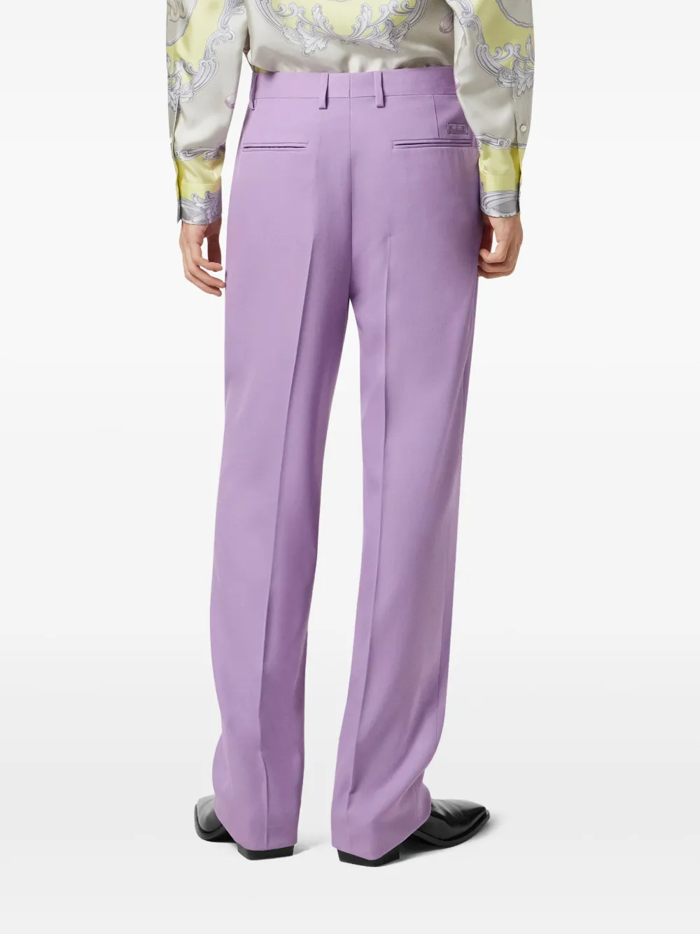 Versace Wollen pantalon Paars