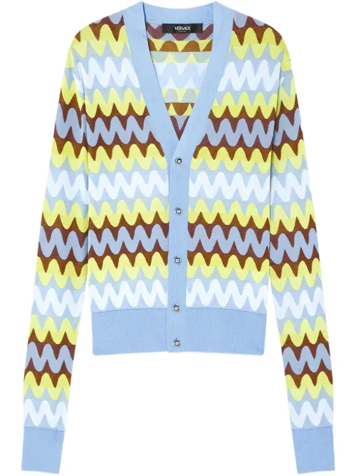 Versace cardigan Wave - Bleu - Versace - Modalova
