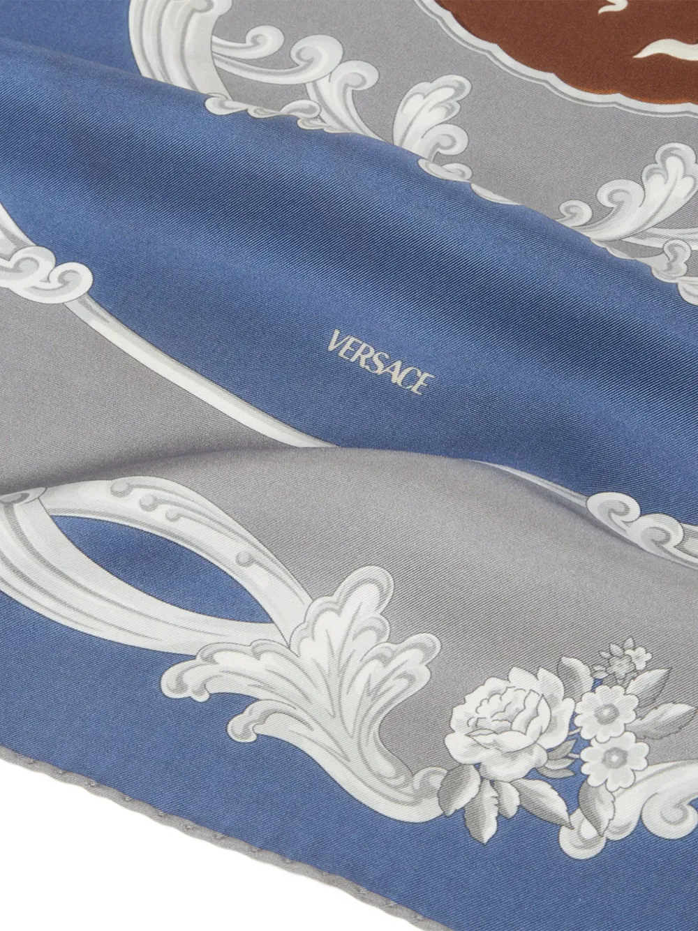 Versace Twill zijden sjaal - Blauw