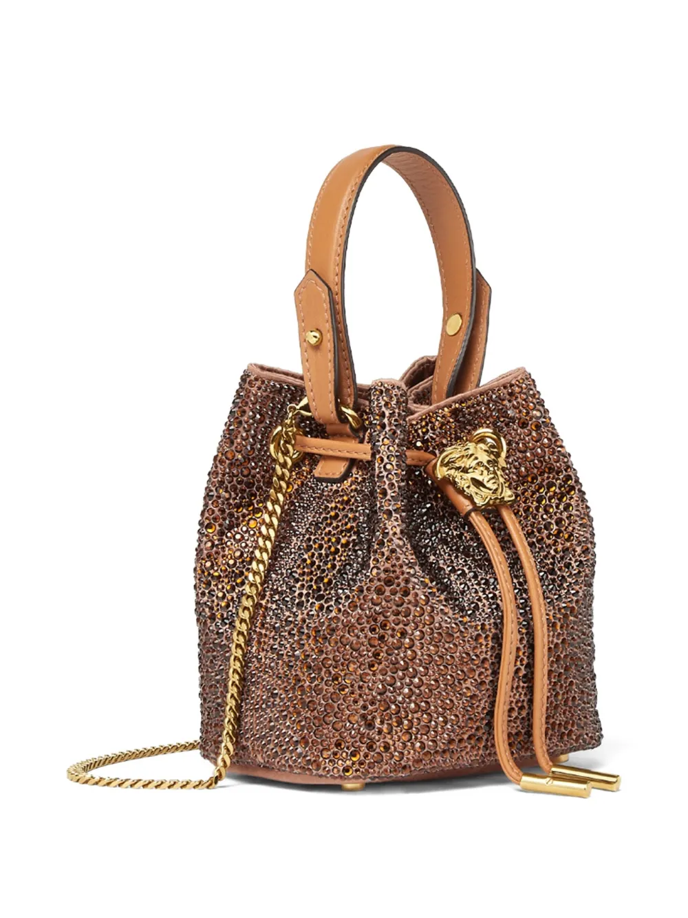 Versace Roxy bucket-tas verfraaid met stras Bruin