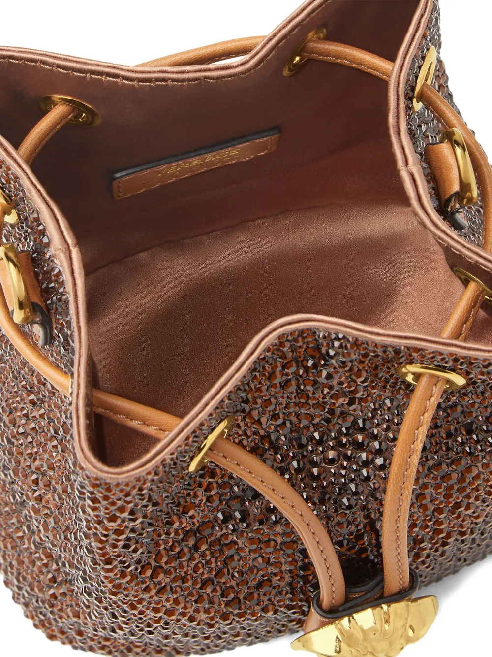 Versace Roxy bucket-tas verfraaid met stras Bruin