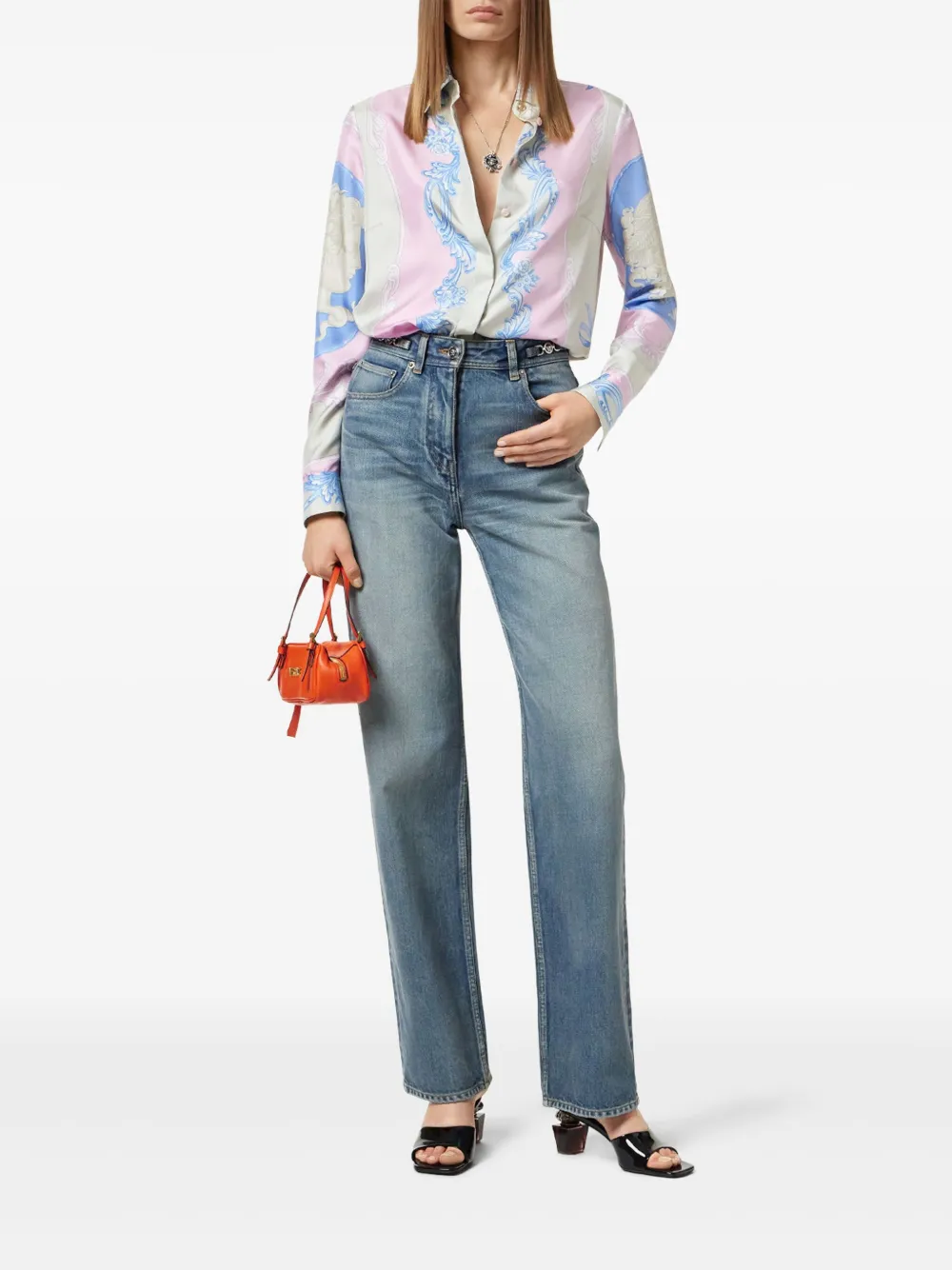 Versace Cameo blouse - Blauw