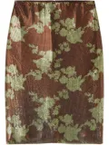 Versace Wild Roses skirt - Brown