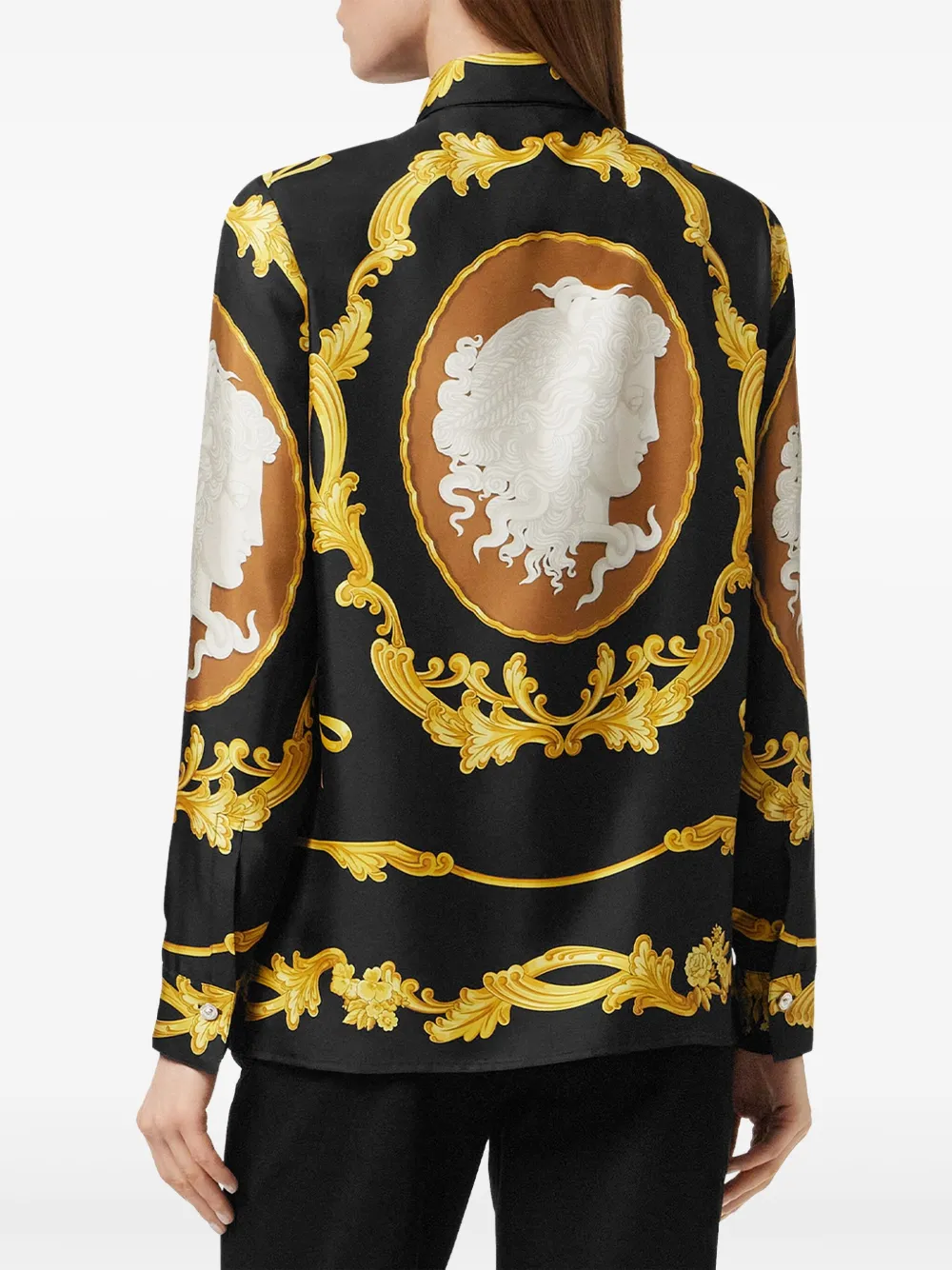 Versace Cameo blouse Zwart