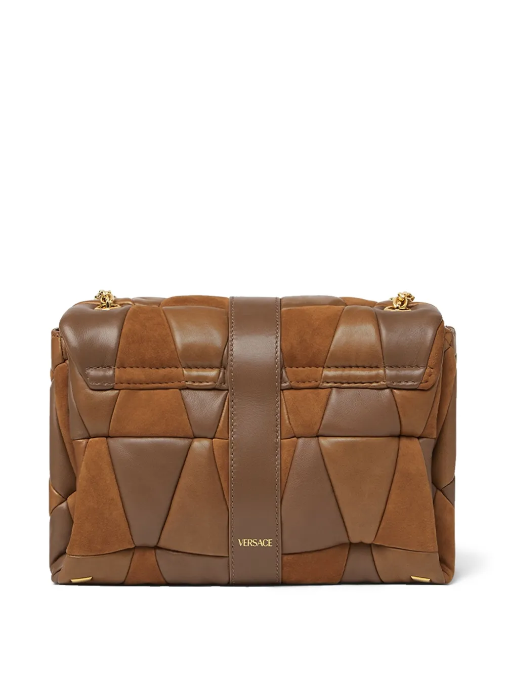 Versace Kleio gewatteerde schoudertas Bruin