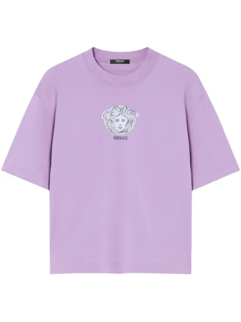 Versace Painted Medusa embroidered T-shirt