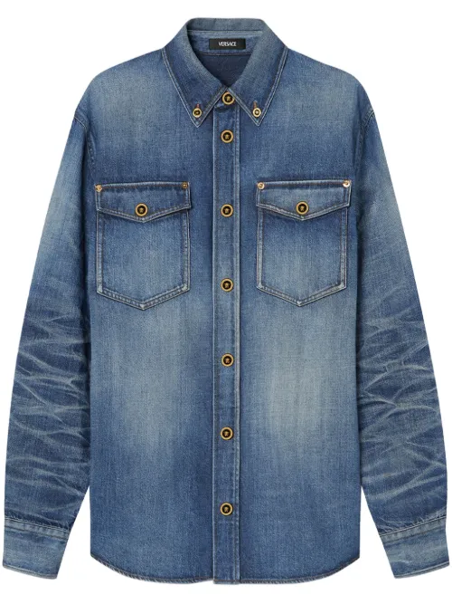 Surchemise Made in Japan en jean - Versace - Modalova