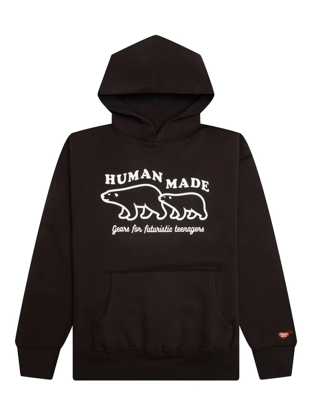 Human Made Hoodie met ijsbeerprint Zwart