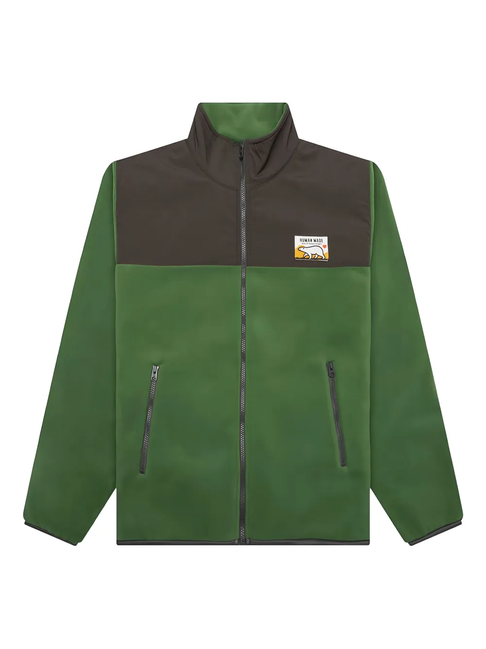 Human Made Fleece jack met vlakken Groen