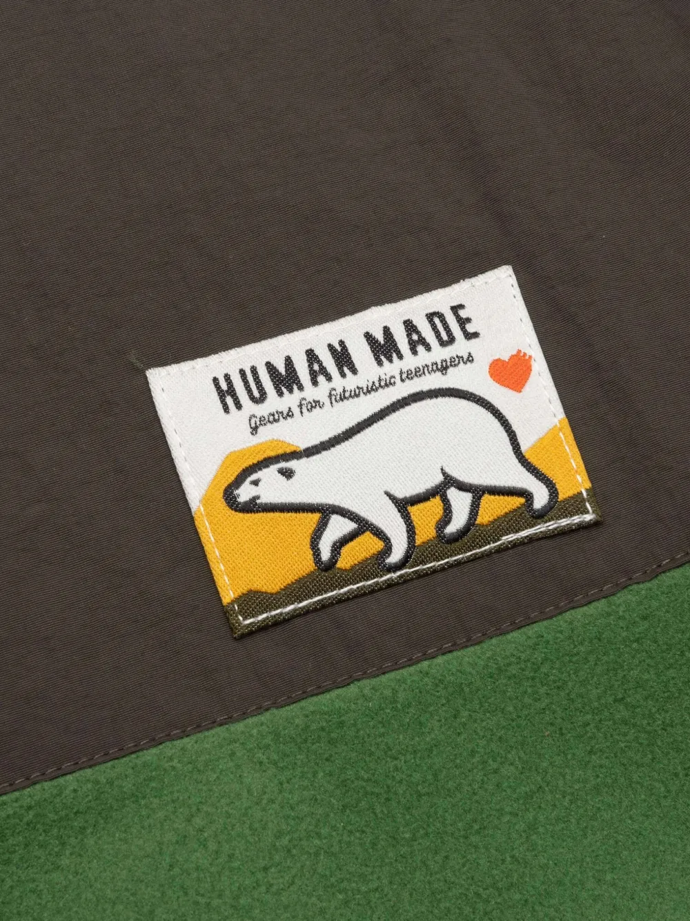 Human Made Fleece jack met vlakken Groen