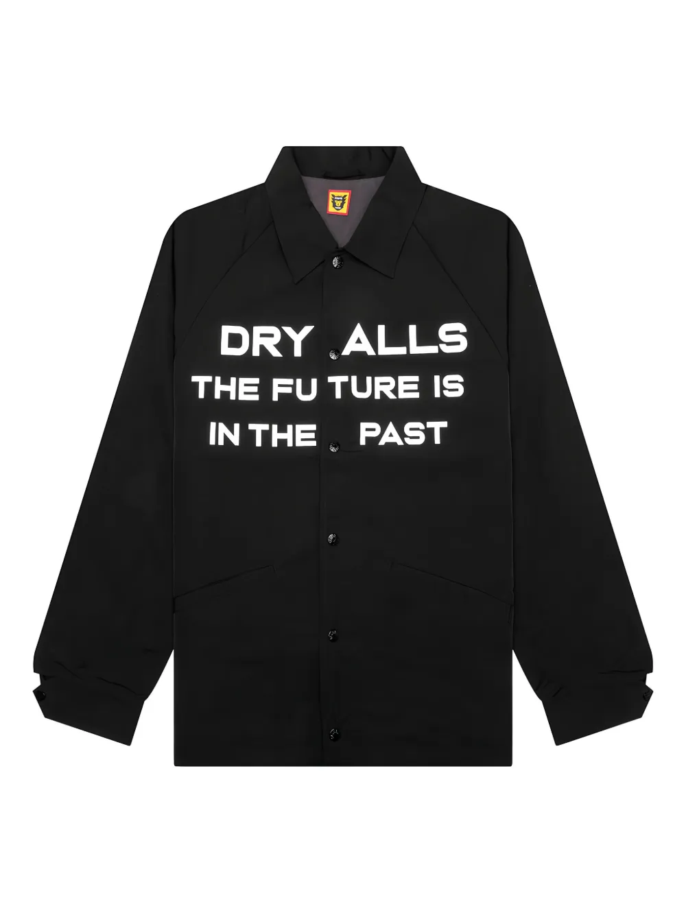 Human Made slogan-print shirt jacket - ブラック Human Made slogan-print shirt jacket - ブラック