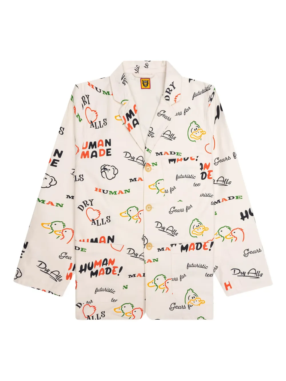 Human Made graphic-print shirt jacket - ホワイト Human Made graphic-print shirt jacket - ホワイト