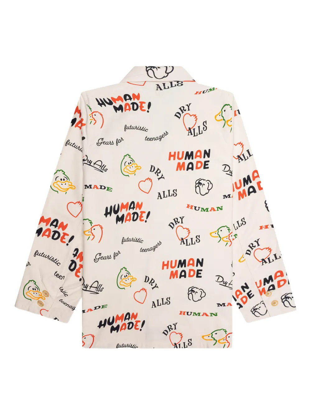 Human Made Shirtjack met grafische print Wit