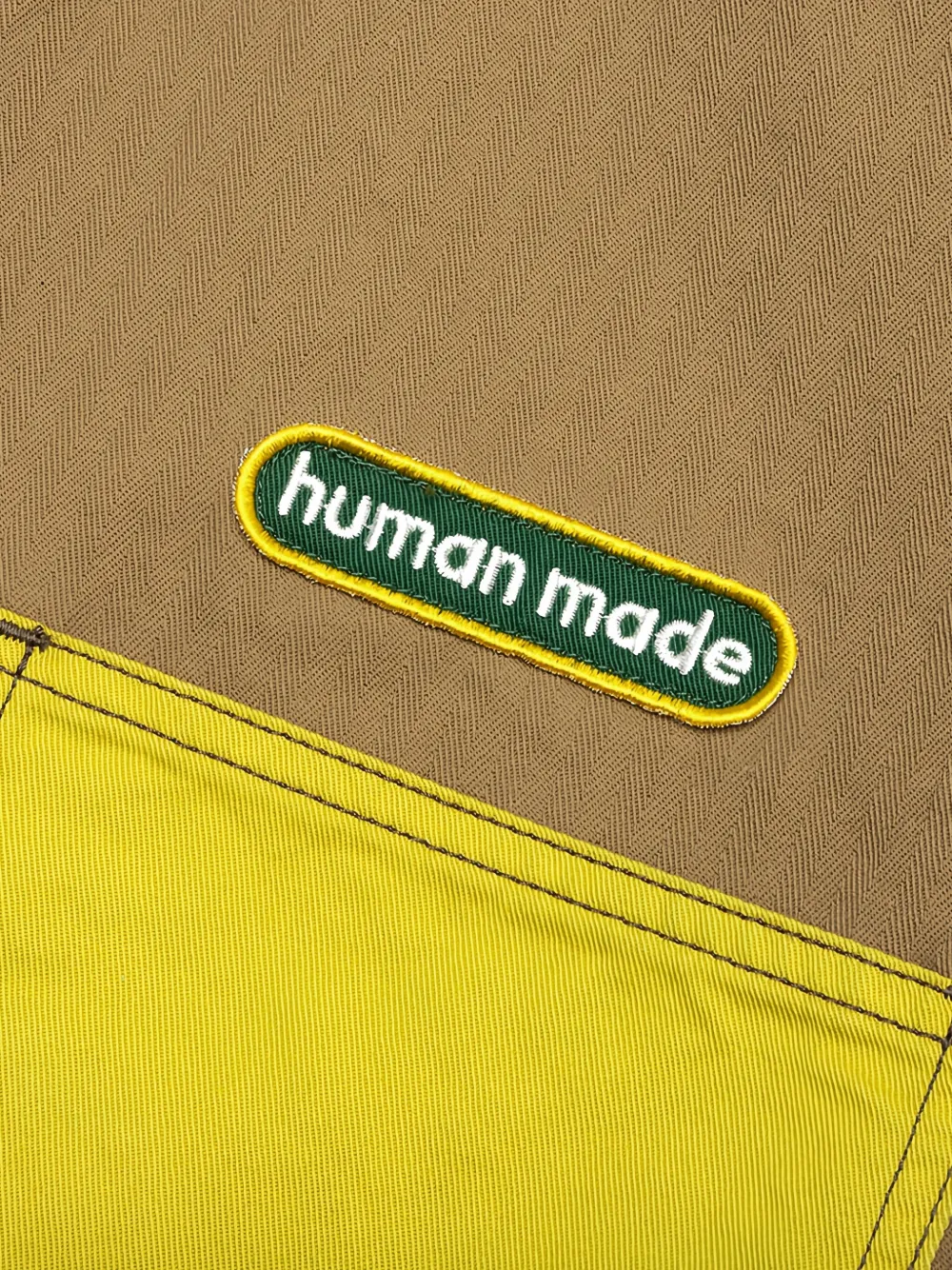 Human Made Crazy Coverall jack met patchwork en vlakken Groen