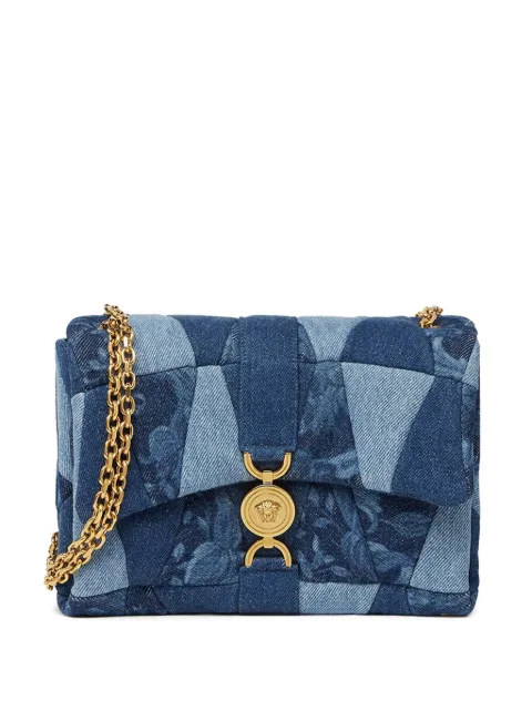 Versace شنطة كتف 'كليو' جينز مبطنة
