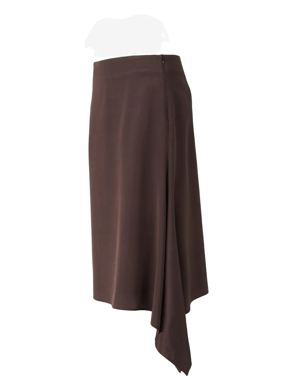 Peserico Midi-rok met gedrapeerd detail Bruin