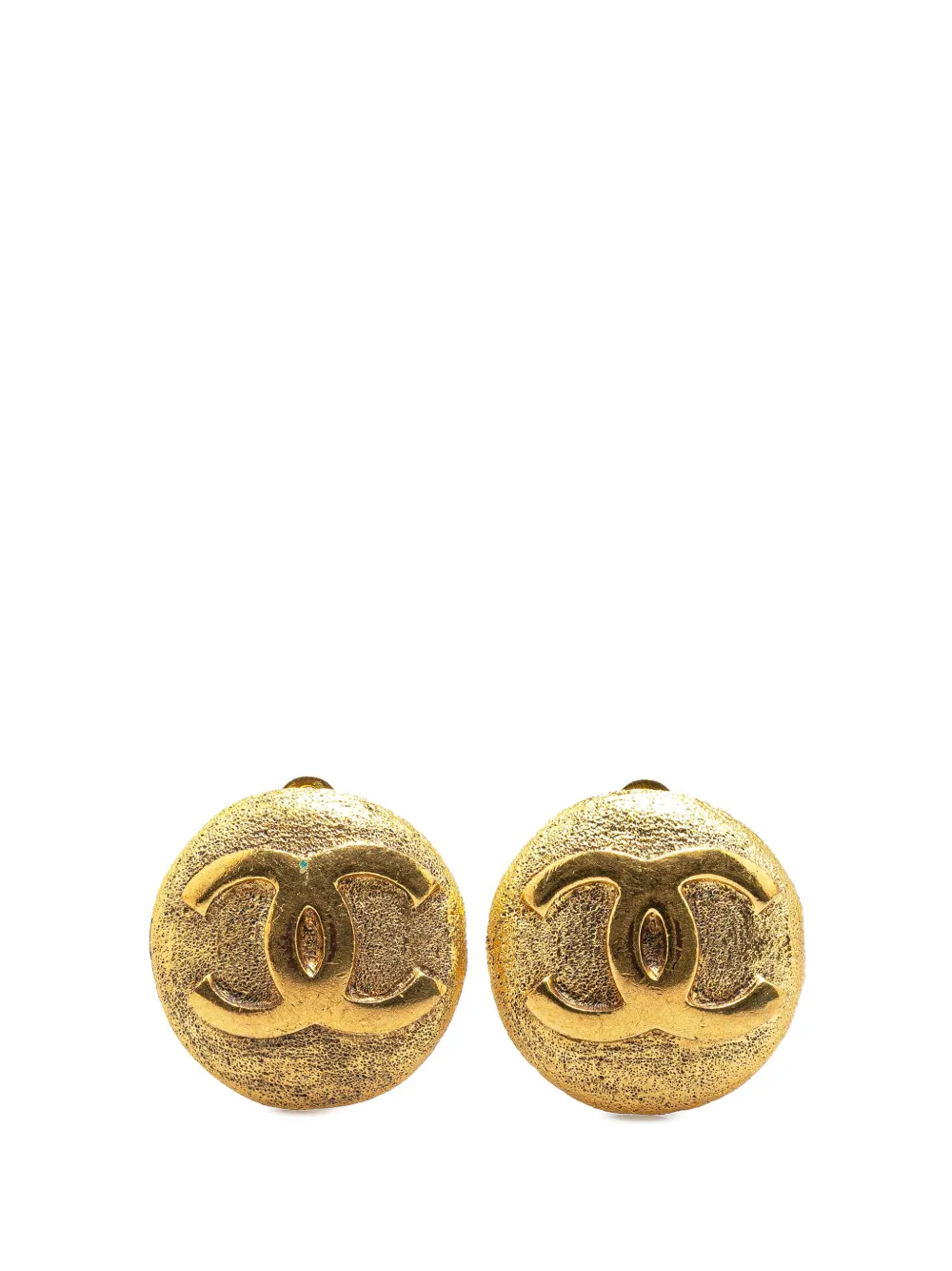 CHANEL Pre-Owned 1980-1990 Gold Plated CC Clip On Earrings costume earrings | Gold | Image 1