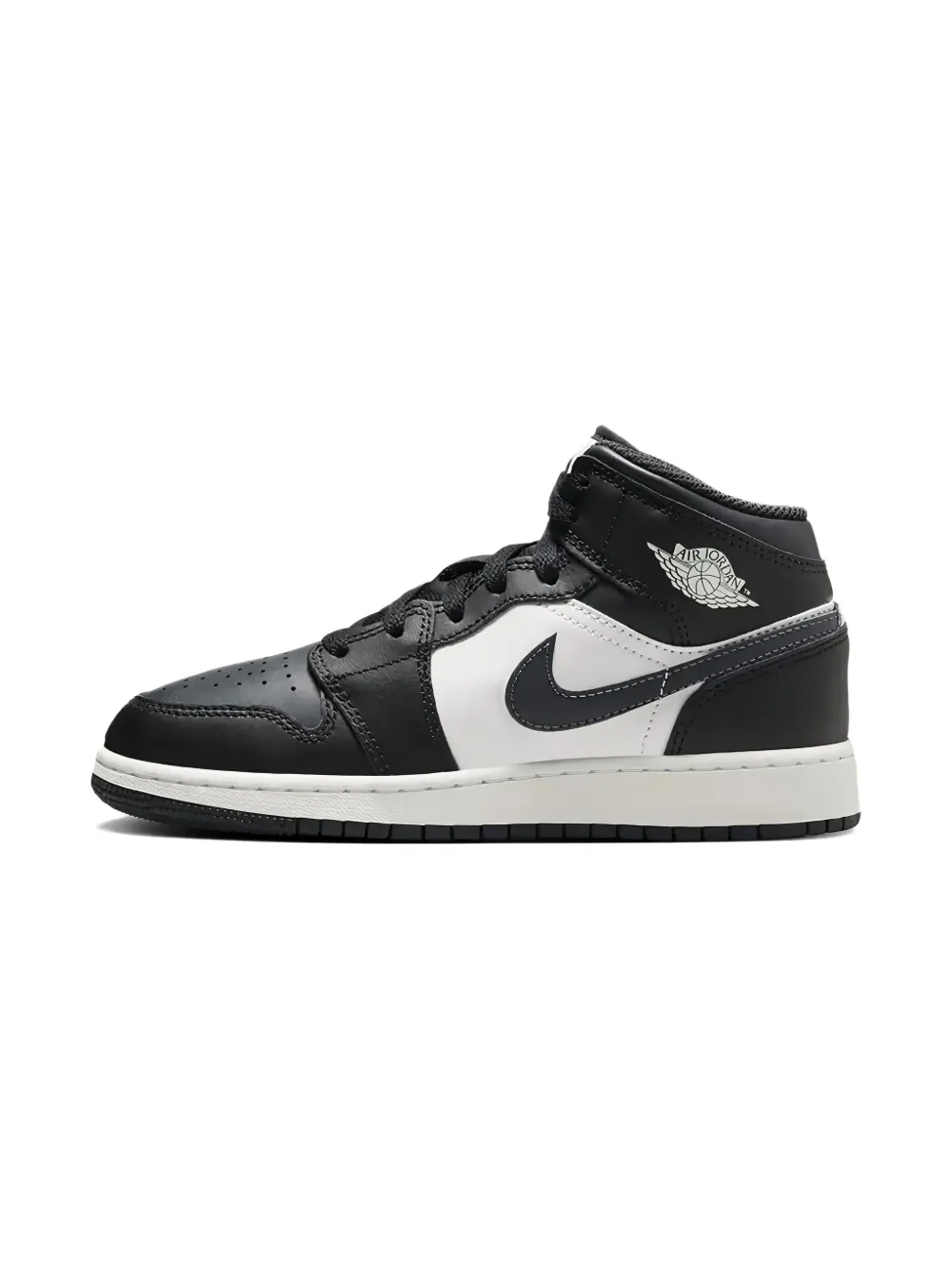Jordan Kids Jordan 1 Mid Black/Summit White/Off Noir sneakers - Zwart