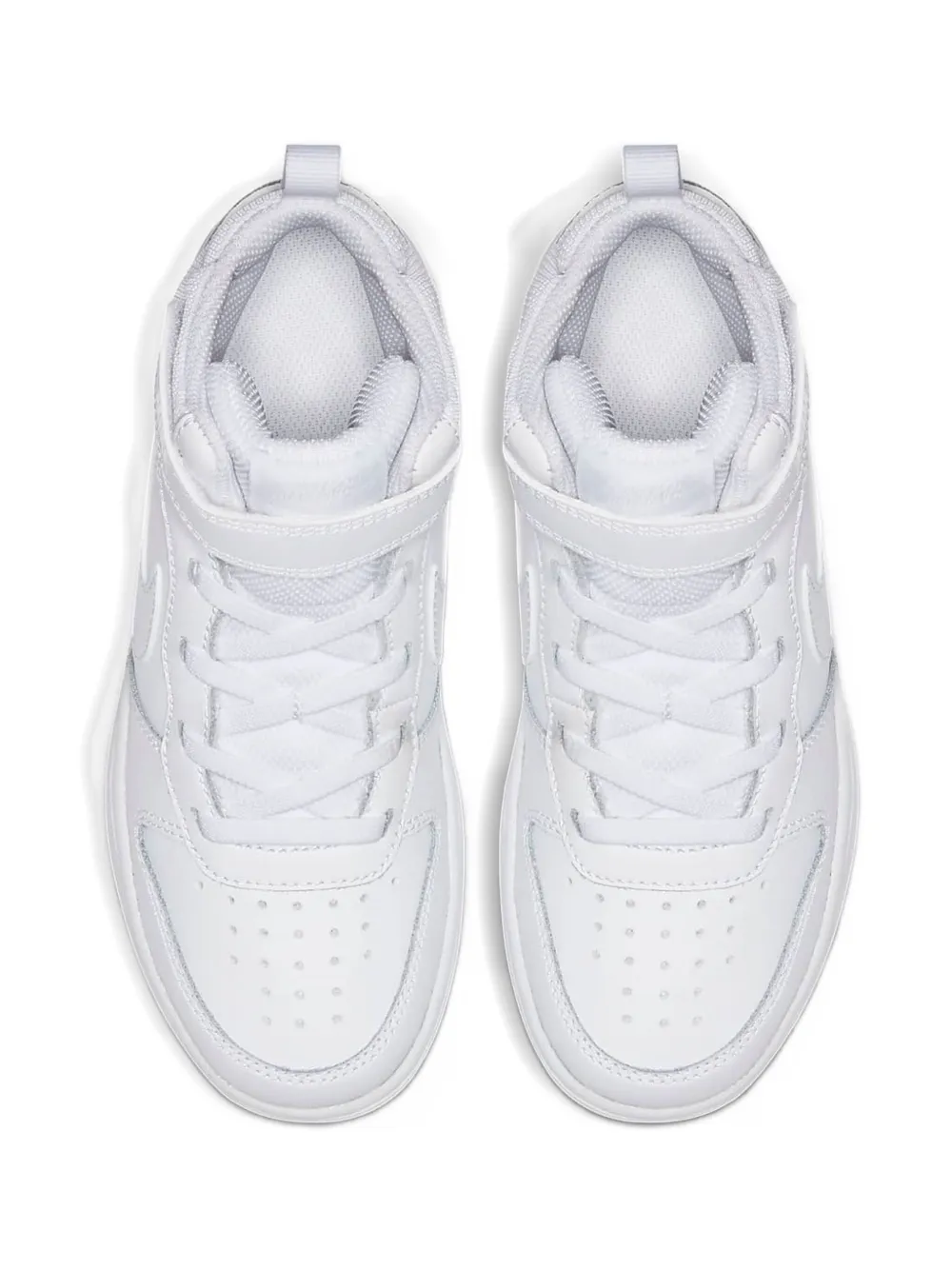 Nike Kids Court Borough Mid 2 "Triple White" sneakers