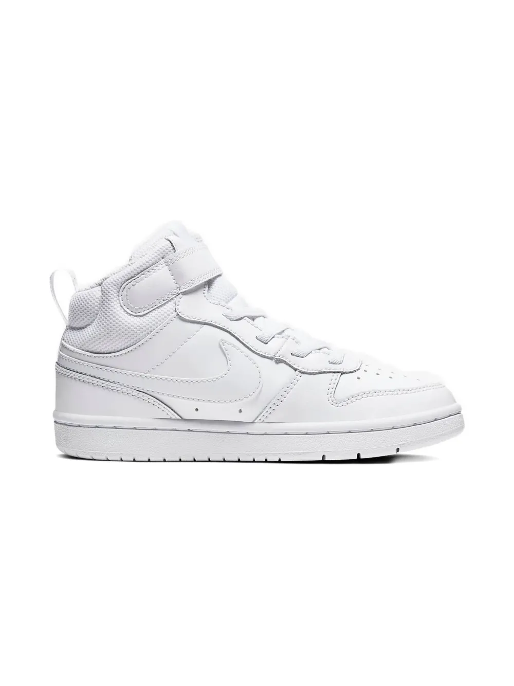 Nike Kids Court Borough Mid 2 "Triple White" sneakers