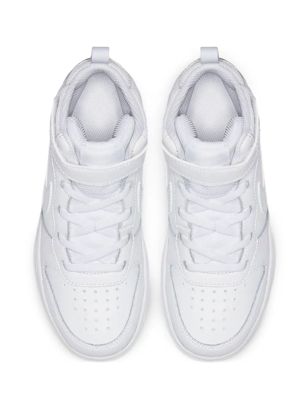 Nike Kids Court Borough Mid 2 "Triple White" sneakers