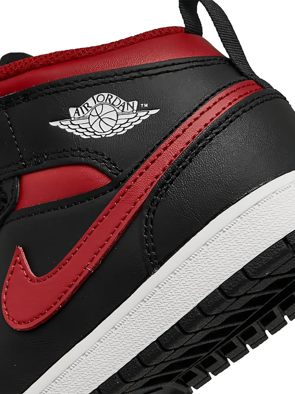 Jordan Kids Air Jordan 1 Mid "Bred Twist" sneakers Black