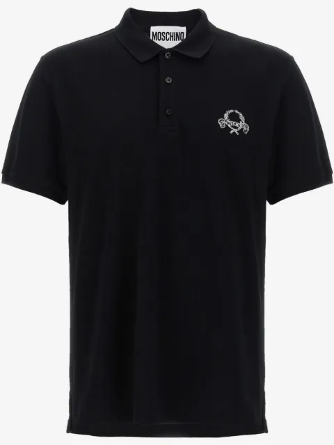 Moschino logo-embroidered polo shirt