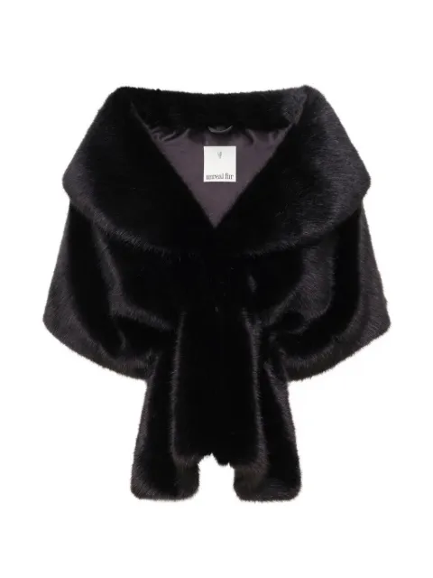 Unreal Fur cape Champagne à design portefeuille 