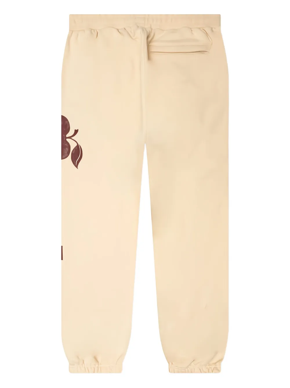 Awake NY Trainingsbroek met trekkoord en appelprint - Beige