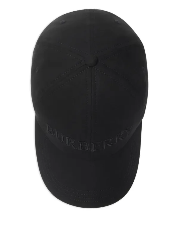 Burberry Logo Gabardine Baseball Cap | Black | FARFETCH ZA