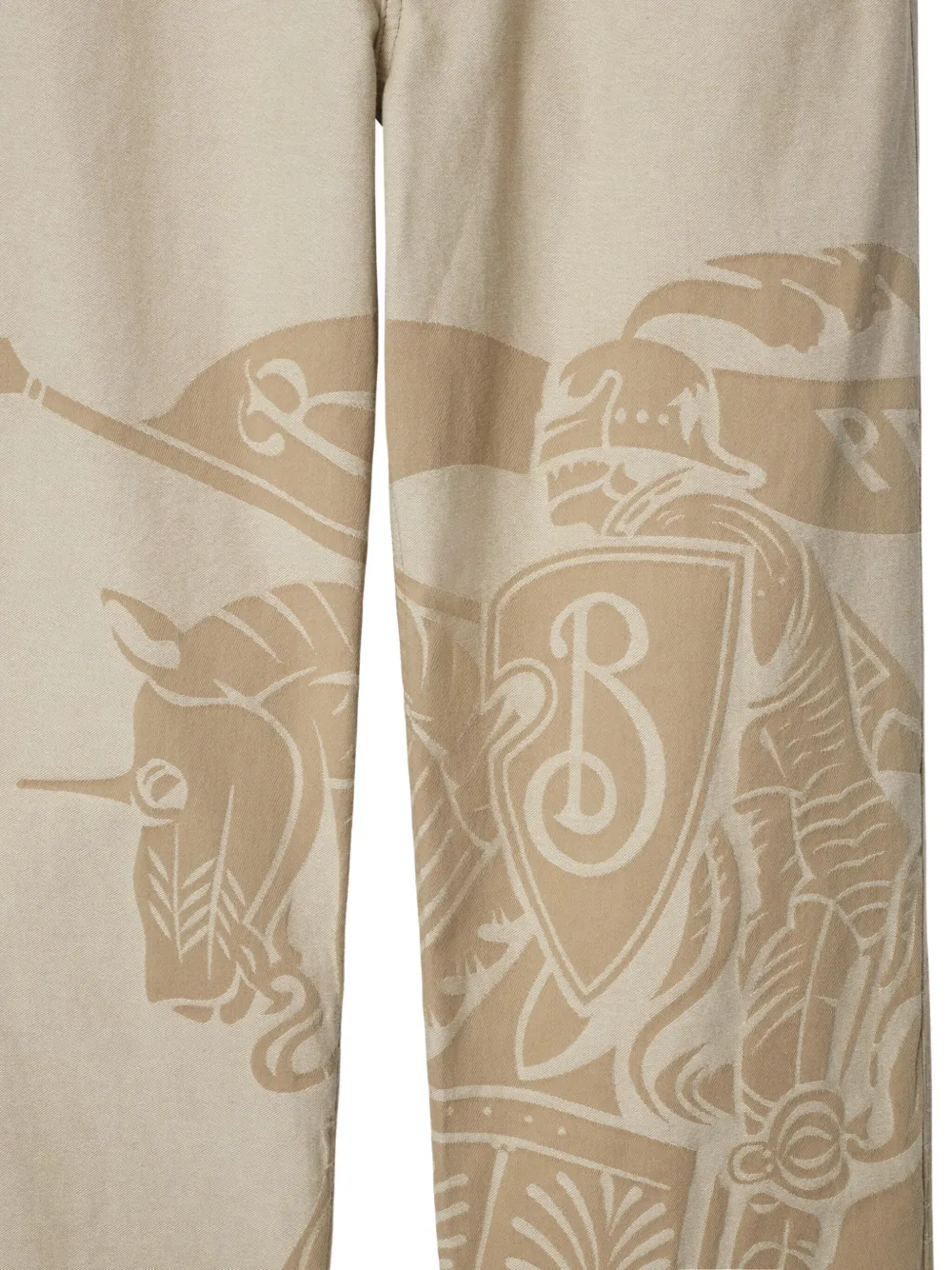 Shop Burberry Ekd Jeans In Neutrals