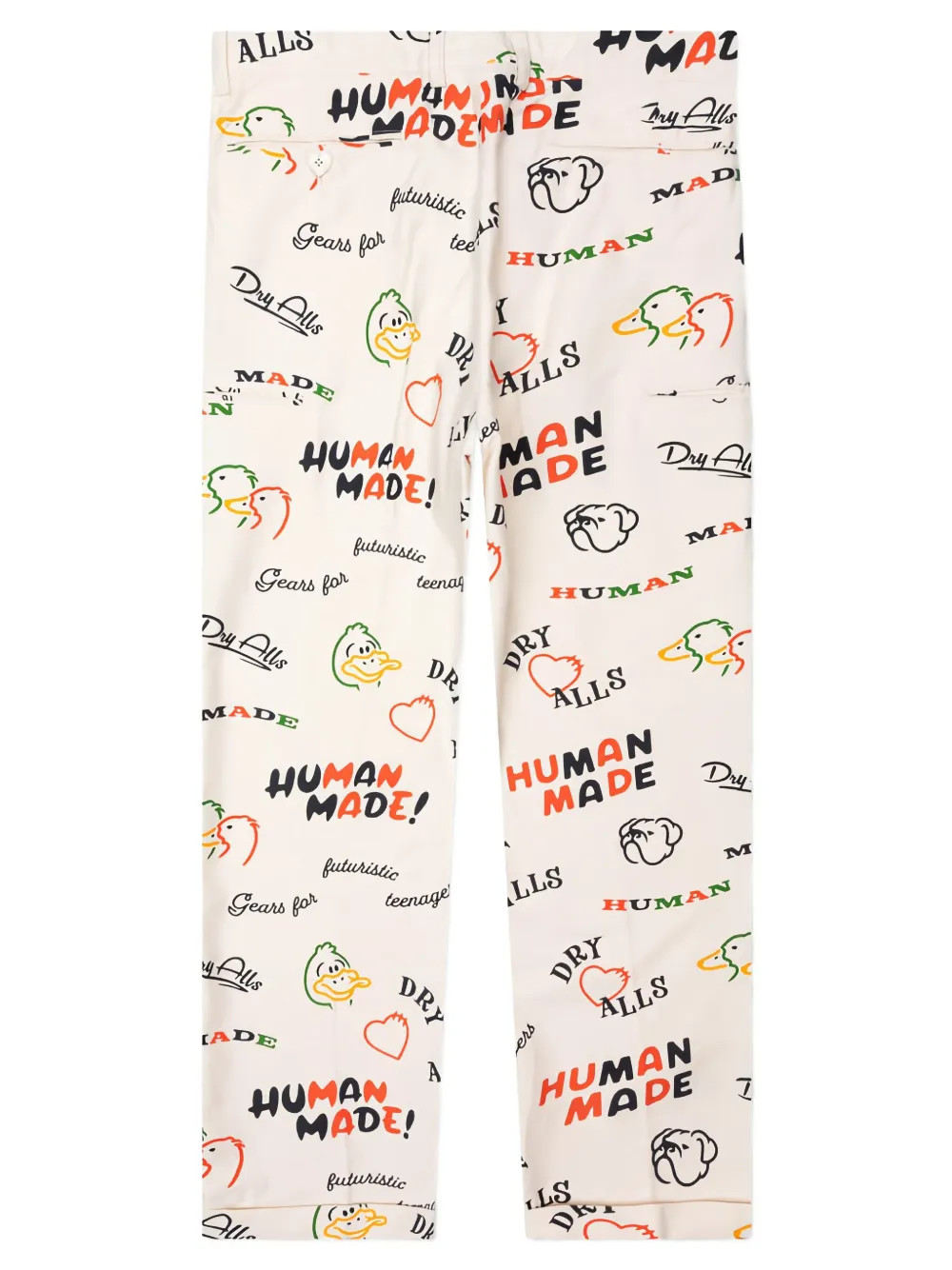 Human Made Broek met eendenprint - Wit