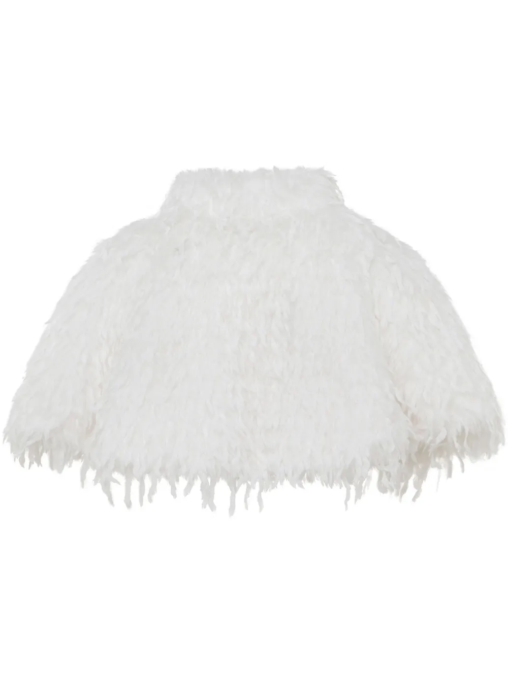 faux-fur wedding capelet