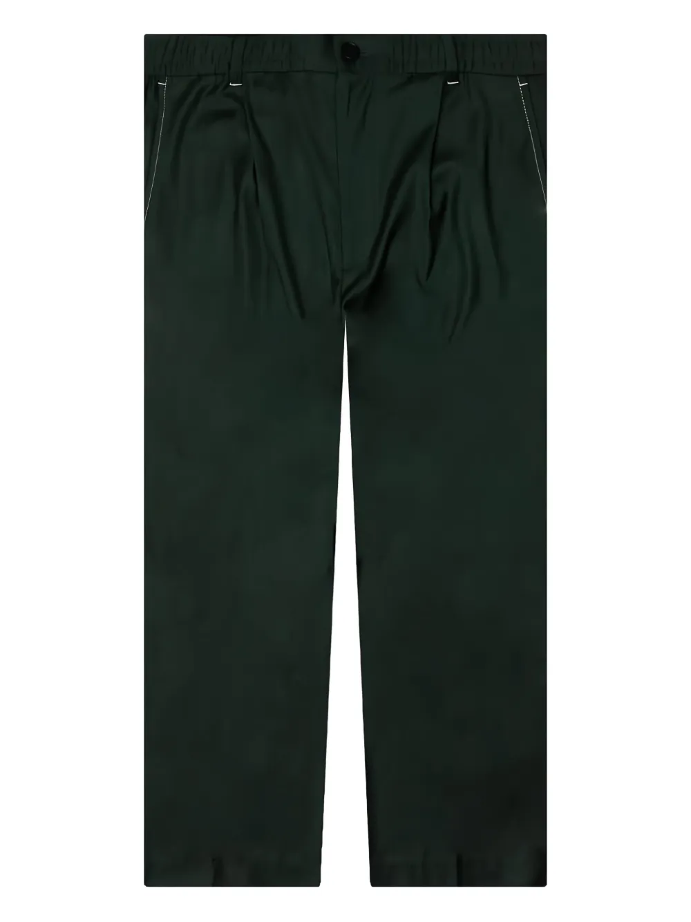 Awake NY Broek met geplooid detail en borduurwerk - Groen