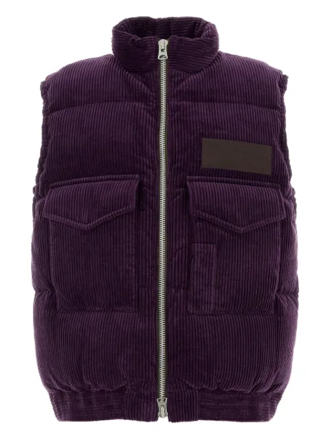 sacai corduroy padded gilet