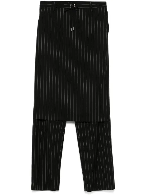 Jean Paul Gaultier pantalones de traje con falda con encaje