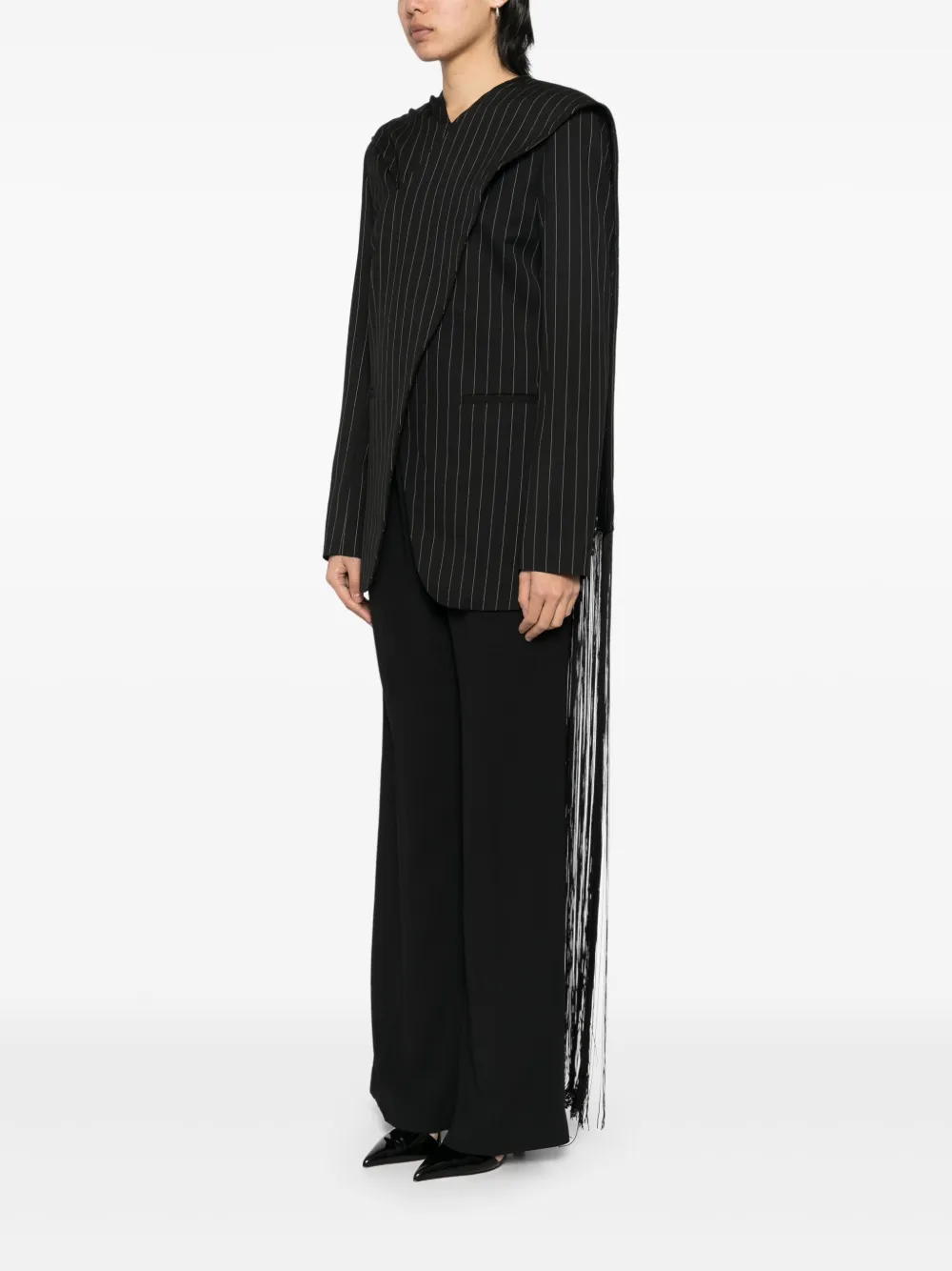 Jean Paul Gaultier Blazer met franje Zwart