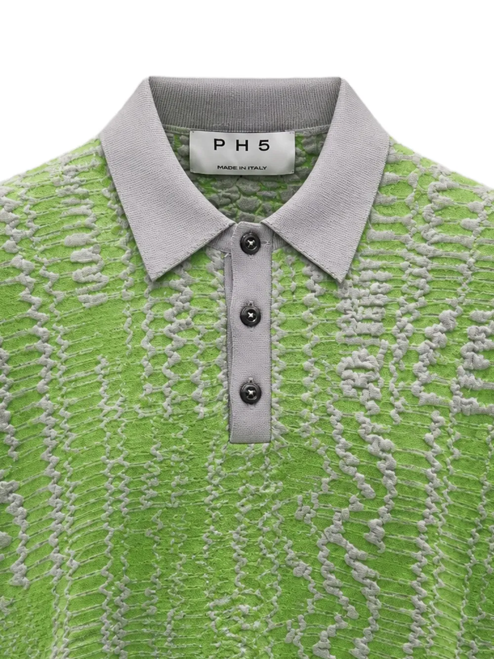 PH5 Poloshirt met textuur Groen