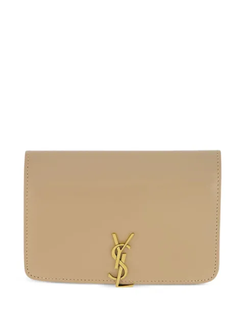 Saint Laurent 볼테르 로고 장식 여권 케이스