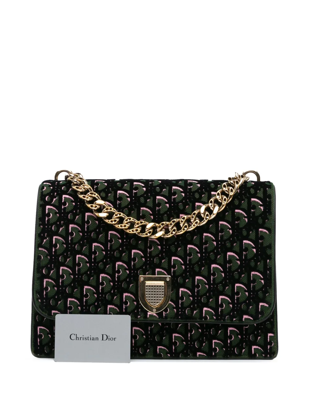 Christian Dior Pre-Owned Borsa a tracolla Diorama in velluto con motivo Oblique 2016 | Image 7