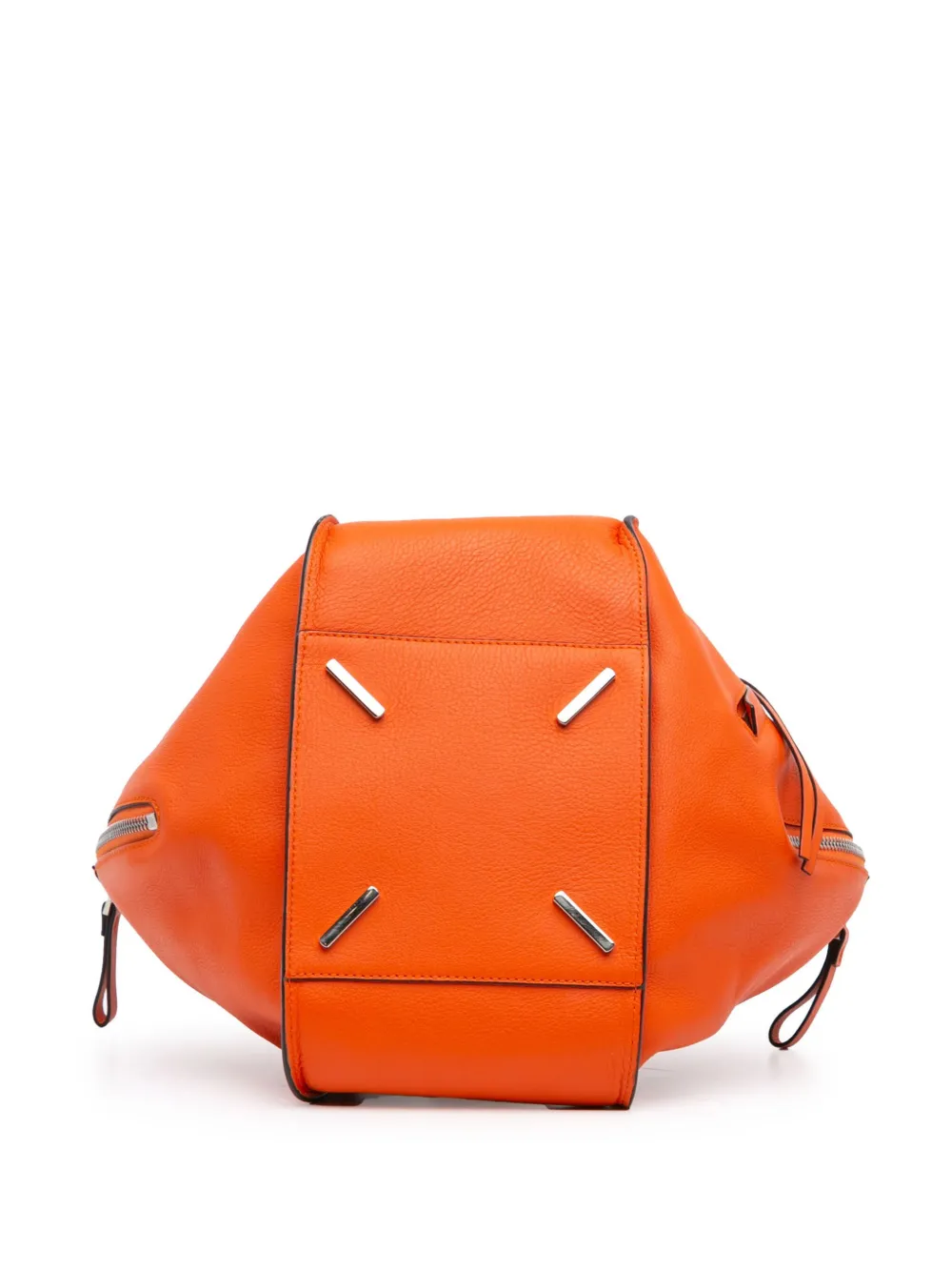 Pre-owned Loewe 2017 Small Leather Hammock Satchel In Orange