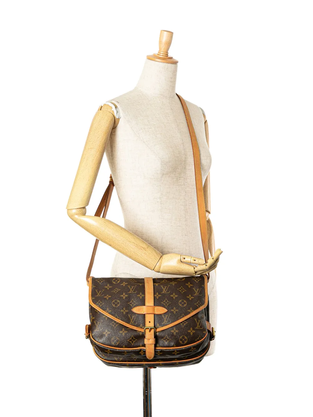 Louis Vuitton Pre-Owned 2000 Monogram Saumur 30 crossbody bag - Bruin