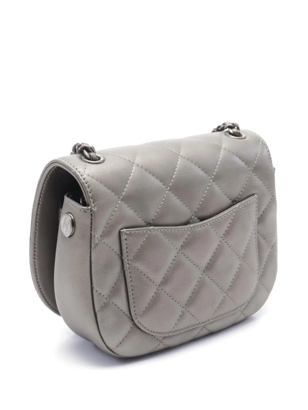 CHANEL Pre-Owned 2021 CC handtas met draaislot - Zilver